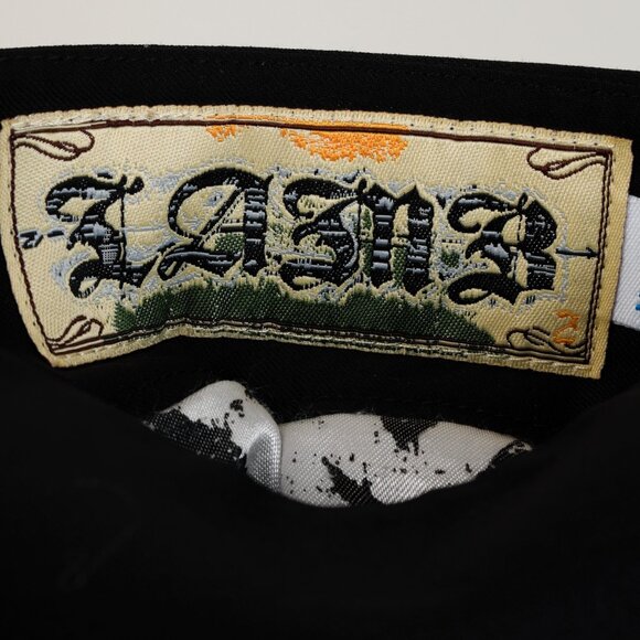 L.A.M.B. Vintage Black Wool and Satin Pencil Skirt - Picture 4 of 10